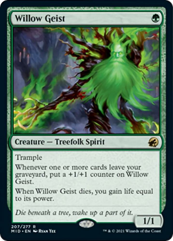 Willow Geist 207 card from Innistrad: Midnight Hunt