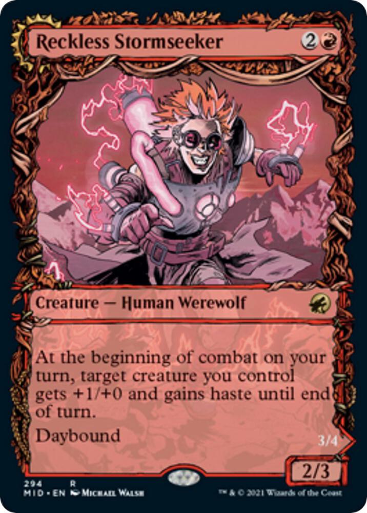 Reckless Stormseeker (Showcase) 294 card from Innistrad: Midnight Hunt