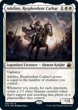 Adeline, Resplendent Cathar 1 card from Innistrad: Midnight Hunt