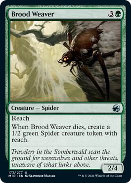 Brood Weaver 173 card from Innistrad: Midnight Hunt