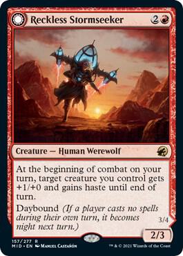 Reckless Stormseeker 157 card from Innistrad: Midnight Hunt