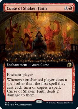 Curse of Shaken Faith (Extended Art) 353 card from Innistrad: Midnight Hunt