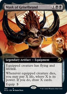 Mask of Griselbrand (Extended Art) 347 card from Innistrad: Midnight Hunt