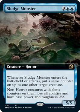 Sludge Monster (Extended Art) 340 card from Innistrad: Midnight Hunt
