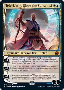 Teferi, Who Slows the Sunset 245 card from Innistrad: Midnight Hunt