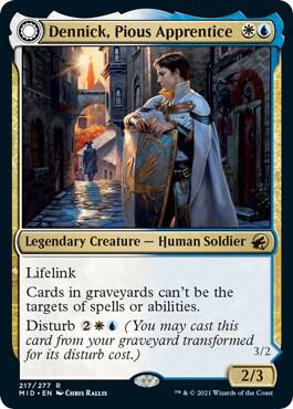 Dennick, Pious Apprentice 217 card from Innistrad: Midnight Hunt