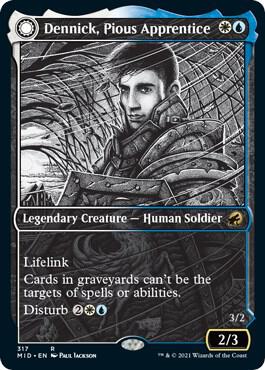 Dennick, Pious Apprentice (Showcase) 317 card from Innistrad: Midnight Hunt