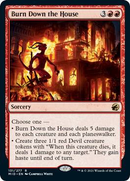 Burn Down the House 131 card from Innistrad: Midnight Hunt