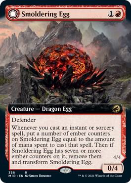 Smoldering Egg (Extended Art) 358 card from Innistrad: Midnight Hunt