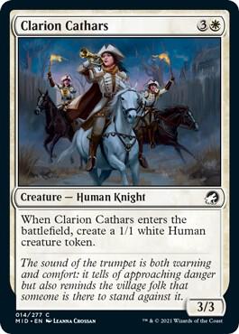 Clarion Cathars 14 card from Innistrad: Midnight Hunt