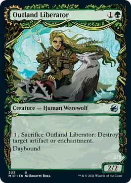 Outland Liberator (Showcase) 303 card from Innistrad: Midnight Hunt