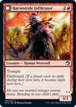 Harvesttide Infiltrator 143 card from Innistrad: Midnight Hunt