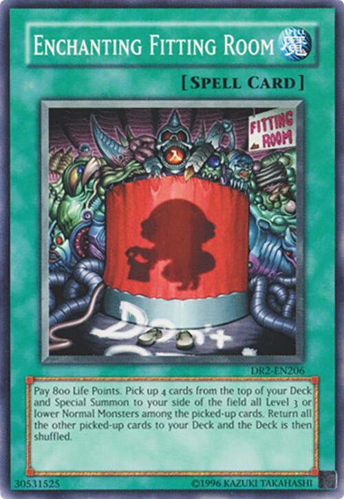 Enchanting Fitting Room DR2-EN206 card from Dark Revelation Volume 2