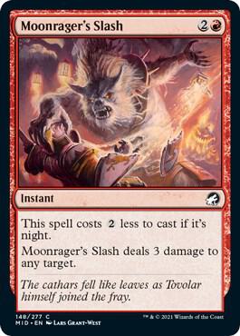 Moonrager's Slash 148 card from Innistrad: Midnight Hunt