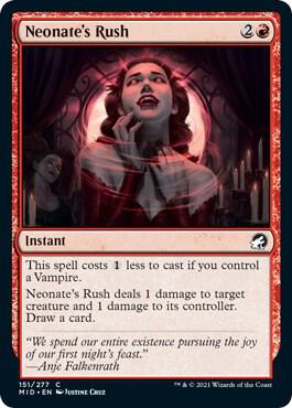 Neonate's Rush 151 card from Innistrad: Midnight Hunt