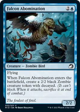 Falcon Abomination 52 card from Innistrad: Midnight Hunt