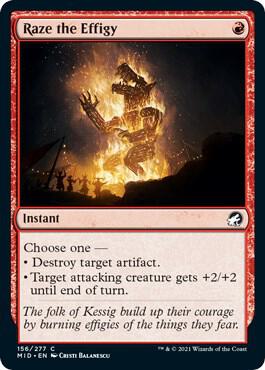 Raze the Effigy 156 card from Innistrad: Midnight Hunt