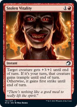 Stolen Vitality 161 card from Innistrad: Midnight Hunt