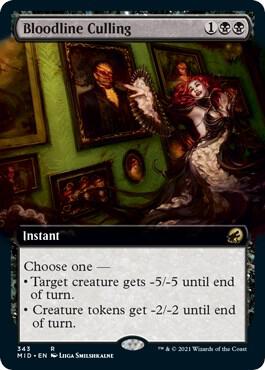 Bloodline Culling (Extended Art) 343 card from Innistrad: Midnight Hunt
