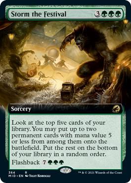 Storm the Festival (Extended Art) 364 card from Innistrad: Midnight Hunt