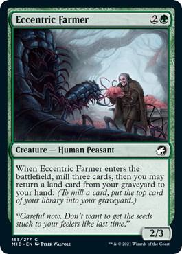 Eccentric Farmer 185 card from Innistrad: Midnight Hunt
