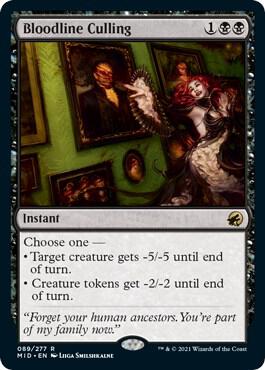 Bloodline Culling 89 card from Innistrad: Midnight Hunt