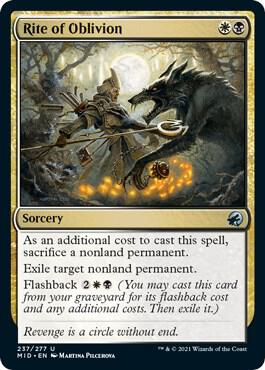 Rite of Oblivion 237 card from Innistrad: Midnight Hunt