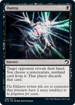 Duress 98 card from Innistrad: Midnight Hunt