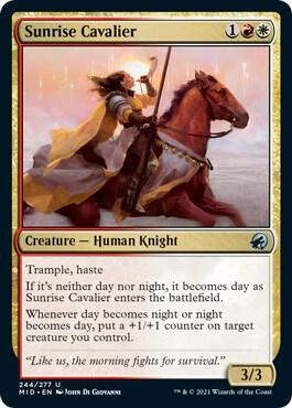 Sunrise Cavalier 244 card from Innistrad: Midnight Hunt