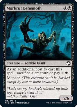 Morkrut Behemoth 114 card from Innistrad: Midnight Hunt