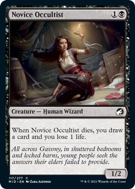 Novice Occultist 117 card from Innistrad: Midnight Hunt