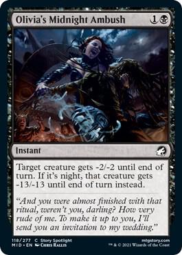 Olivia's Midnight Ambush 118 card from Innistrad: Midnight Hunt