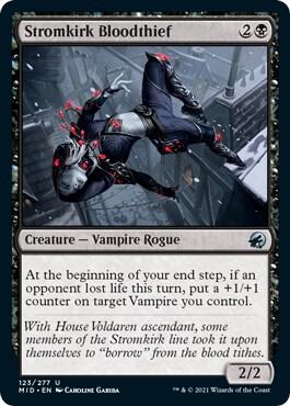 Stromkirk Bloodthief 123 card from Innistrad: Midnight Hunt