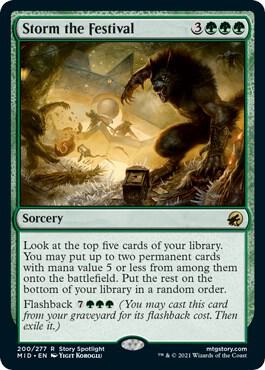 Storm the Festival 200 card from Innistrad: Midnight Hunt