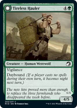 Tireless Hauler 203 card from Innistrad: Midnight Hunt