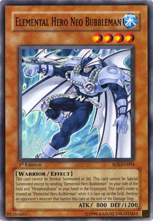 Elemental Hero Neo Bubbleman SOI-EN004 card from Shadow of Infinity