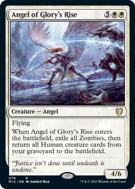 Angel of Glory's Rise 79 card from Commander: Innistrad: Midnight Hunt