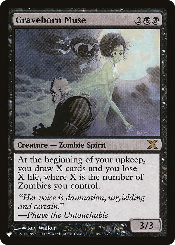 Graveborn Muse 145/383 card from The List Reprints