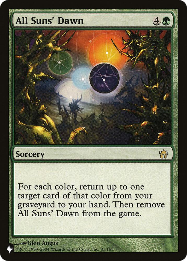 All Suns' Dawn 81/165 card from The List Reprints