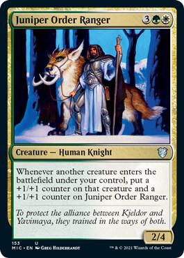 Juniper Order Ranger 153 card from Commander: Innistrad: Midnight Hunt