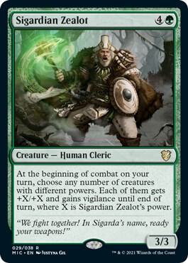 Sigardian Zealot 29 card from Commander: Innistrad: Midnight Hunt