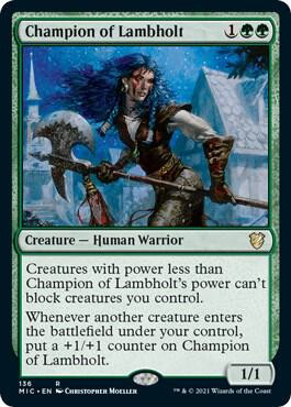 Champion of Lambholt 136 card from Commander: Innistrad: Midnight Hunt