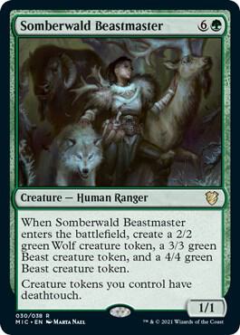 Somberwald Beastmaster 30 card from Commander: Innistrad: Midnight Hunt