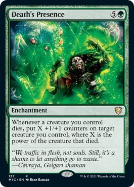 Death's Presence 137 card from Commander: Innistrad: Midnight Hunt