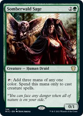 Somberwald Sage 144 card from Commander: Innistrad: Midnight Hunt