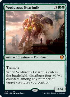 Verdurous Gearhulk 145 card from Commander: Innistrad: Midnight Hunt