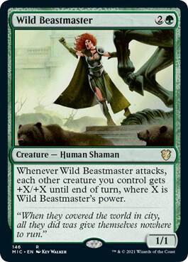 Wild Beastmaster 146 card from Commander: Innistrad: Midnight Hunt