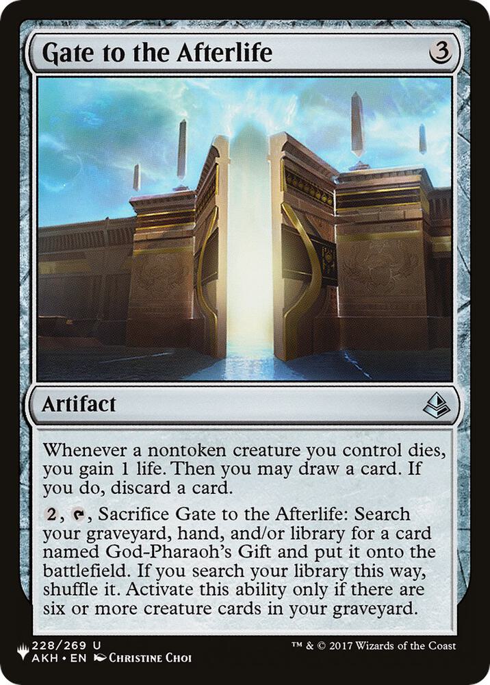 Gate to the Afterlife 228/269 card from The List Reprints
