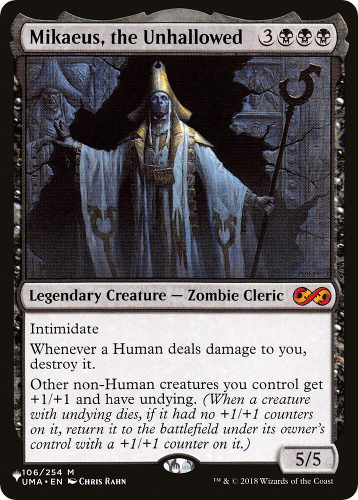 Mikaeus, the Unhallowed 106/254 card from The List Reprints