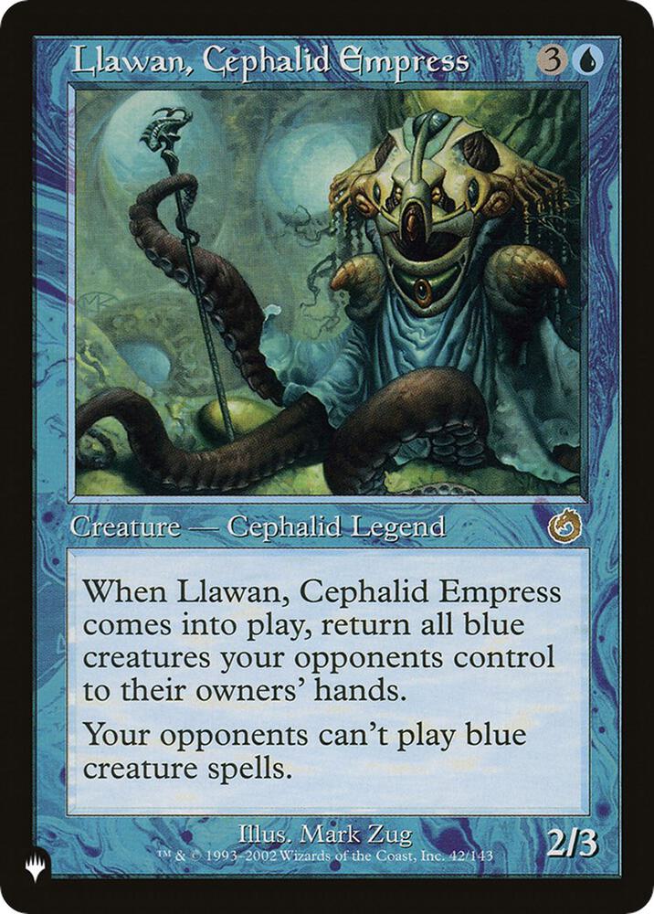 Llawan, Cephalid Empress 42/143 card from The List Reprints